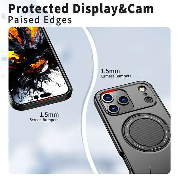EIDERWOOD iPhone 17 Pro Cover m. Roterende Kickstand - Sort