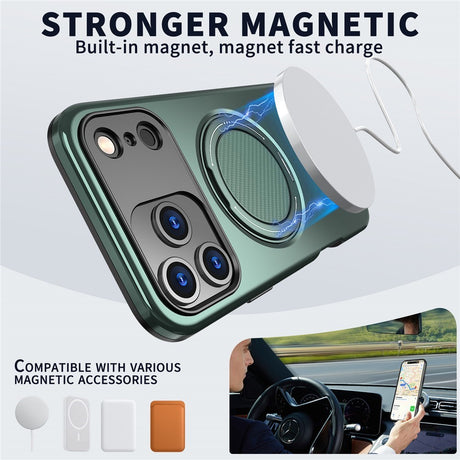 EIDERWOOD iPhone 17 Pro Cover m. Roterende Kickstand - Grøn