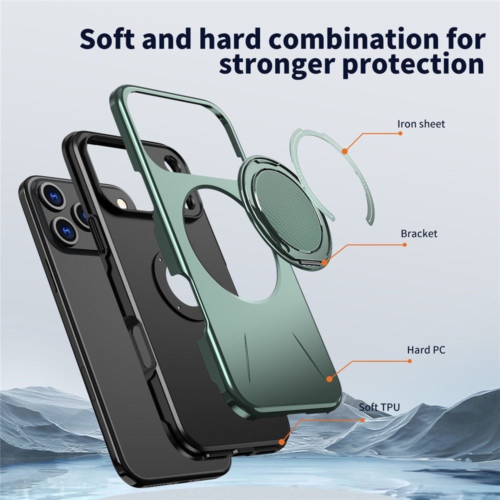 EIDERWOOD iPhone 17 Pro Cover m. Roterende Kickstand - Grøn