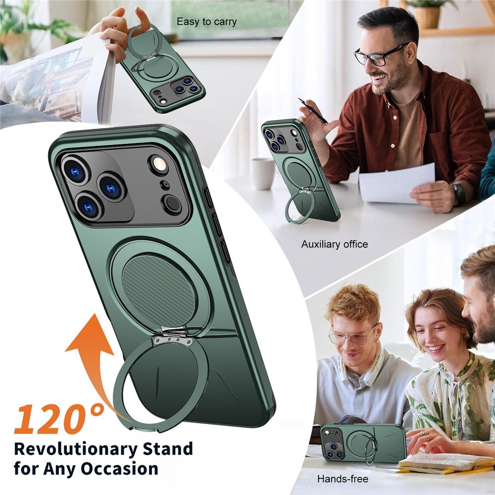 EIDERWOOD iPhone 17 Pro Cover m. Roterende Kickstand - Grøn