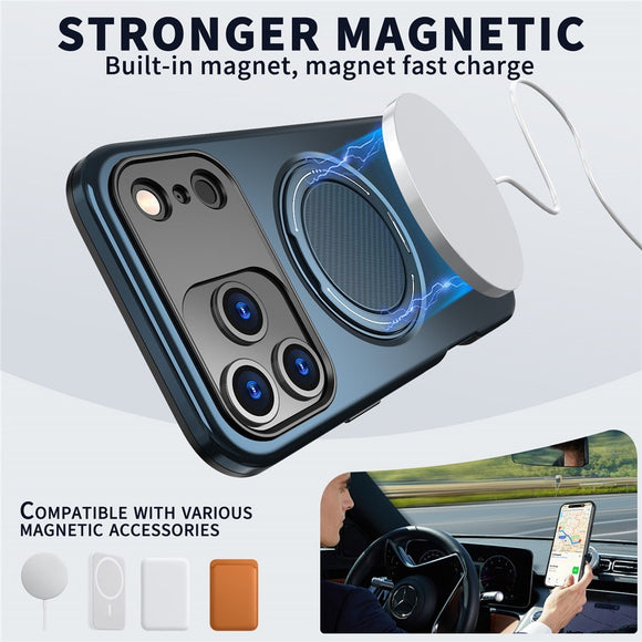 EIDERWOOD iPhone 17 Pro Cover m. Roterende Kickstand - Blå