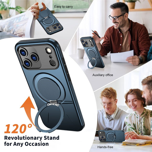 EIDERWOOD iPhone 17 Pro Cover m. Roterende Kickstand - Blå