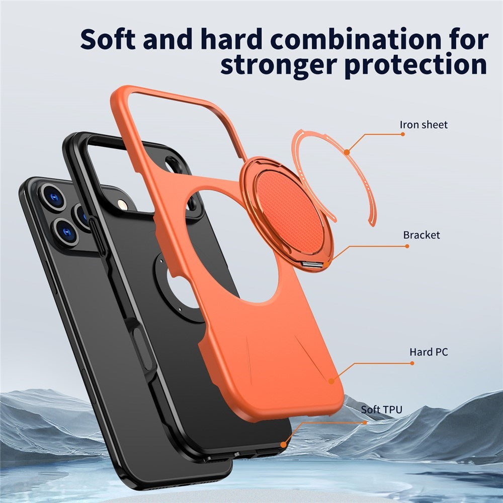 EIDERWOOD iPhone 17 Pro Max Cover m. Roterende Kickstand - Orange