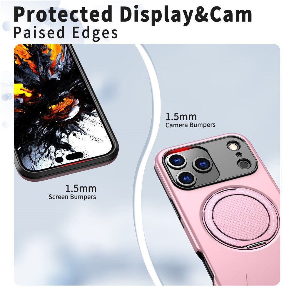 EIDERWOOD iPhone 17 Pro Max Cover m. Roterende Kickstand - Lyserød