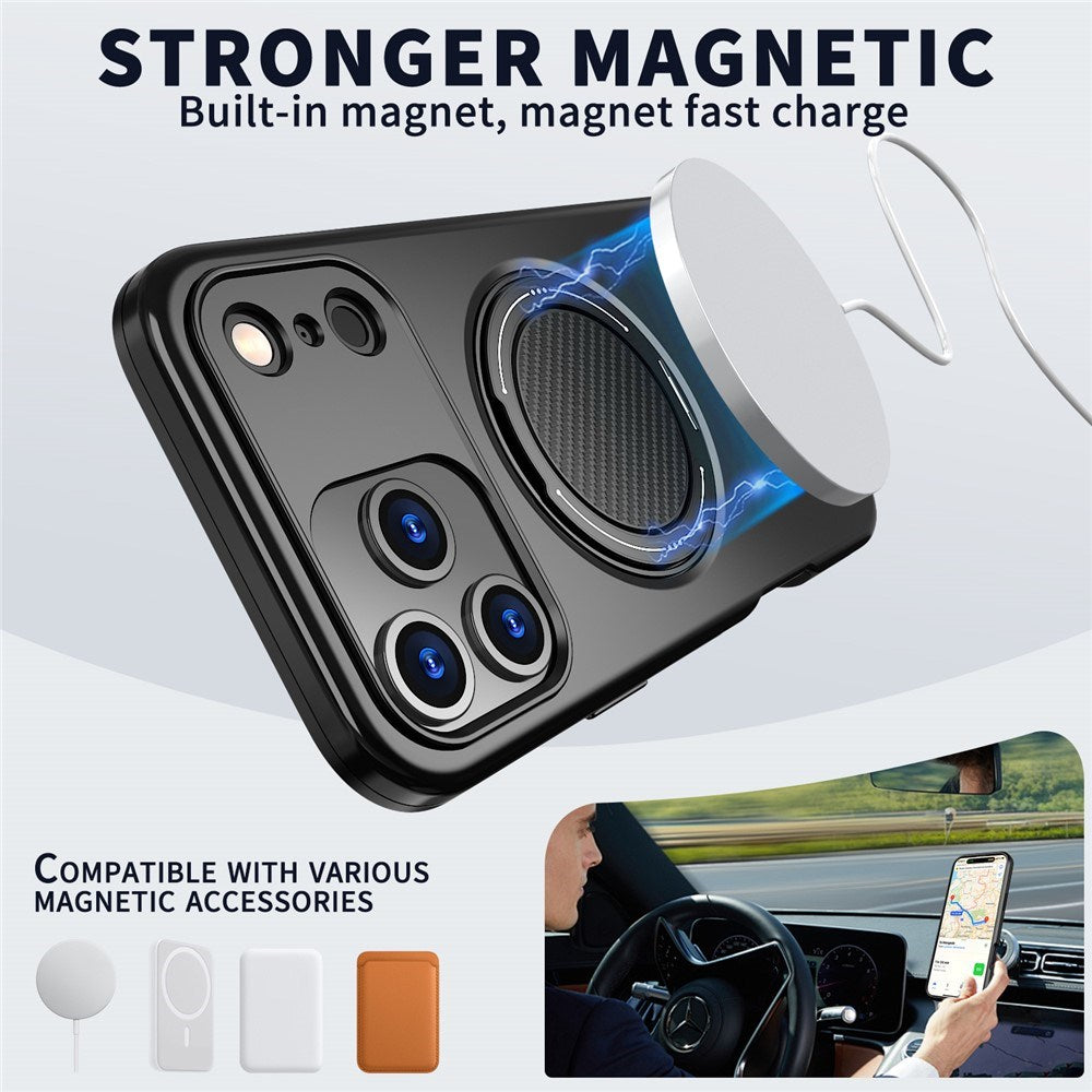 EIDERWOOD iPhone 17 Pro Max Cover m. Roterende Kickstand - Sort
