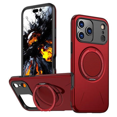 EIDERWOOD iPhone 17 Pro Max Cover m. Roterende Kickstand - Rød