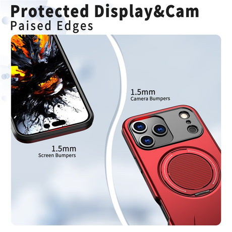 EIDERWOOD iPhone 17 Pro Max Cover m. Roterende Kickstand - Rød