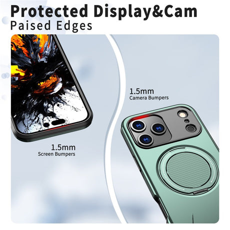 EIDERWOOD iPhone 17 Pro Max Cover m. Roterende Kickstand - Grøn