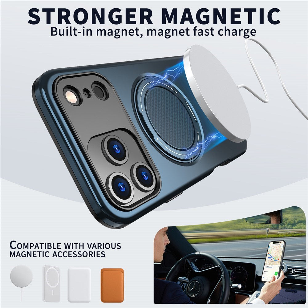 EIDERWOOD iPhone 17 Pro Max Cover m. Roterende Kickstand - Blå