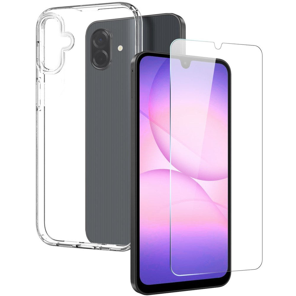 Samsung Galaxy A07 NORTHJO 2-i-1 Hærdet Skærmbeskyttelsesglas & Fleksibelt Plast Cover - Gennemsigtig
