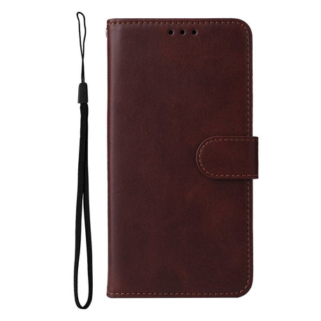 Samsung Galaxy S23 Ultra Læder Cover m. Pung og Strop - Brun