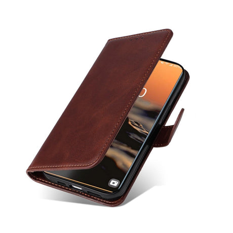 Samsung Galaxy S23 Ultra Læder Cover m. Pung og Strop - Brun