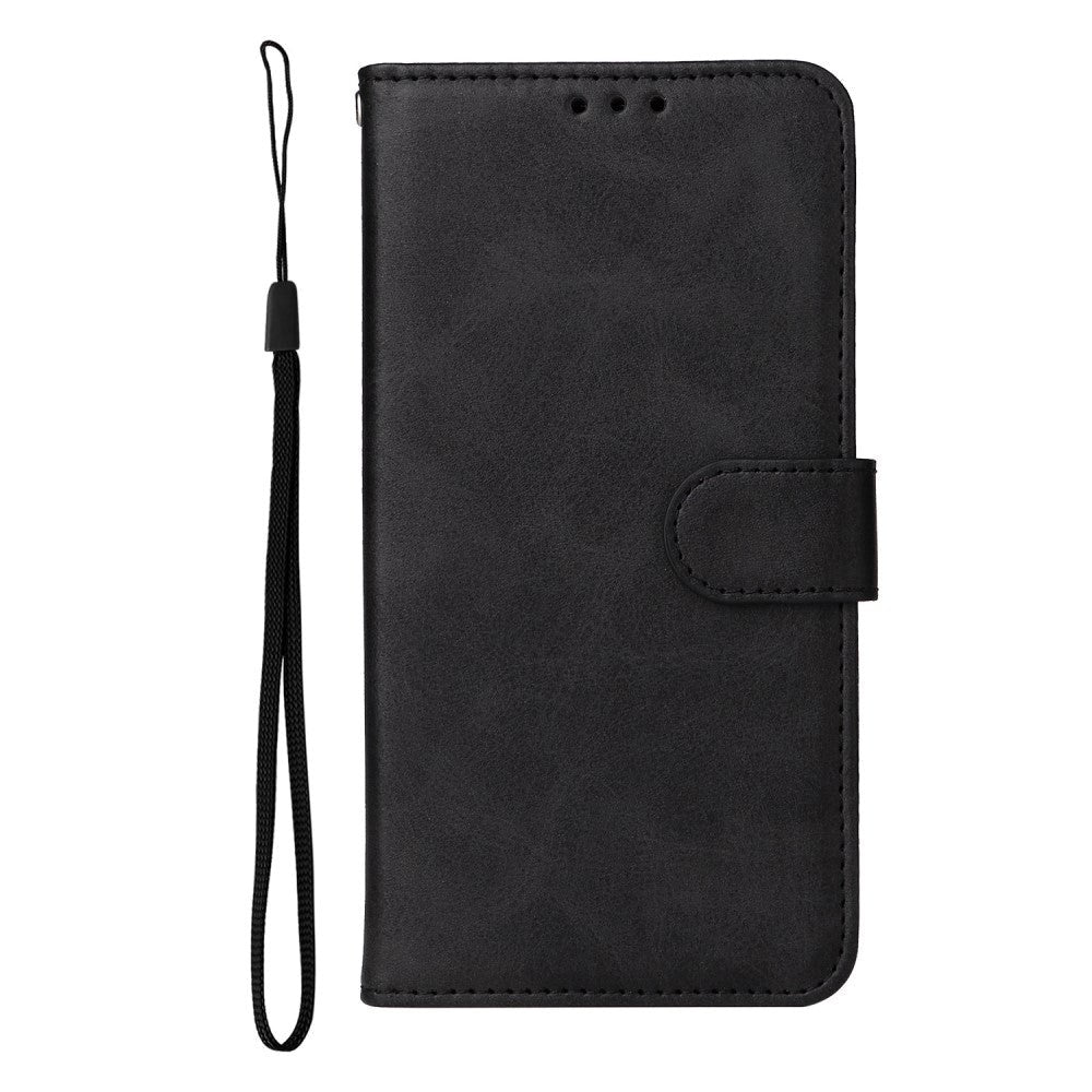 Samsung Galaxy S23 Ultra Læder Cover m. Pung og Strop - Sort