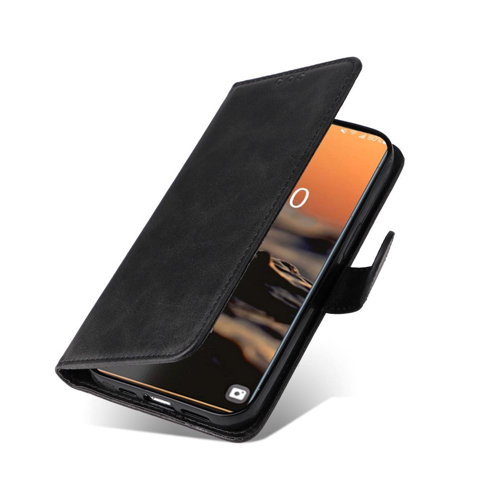 Samsung Galaxy S23 Ultra Læder Cover m. Pung og Strop - Sort
