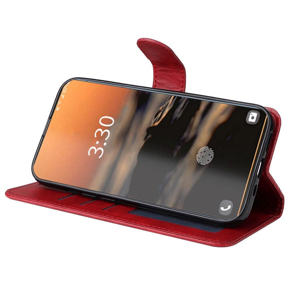 Samsung Galaxy S23 Ultra Læder Cover m. Pung og Strop - Rød