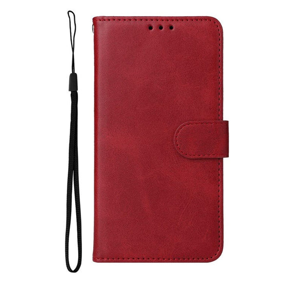 Samsung Galaxy S23 Læder Cover m. Pung og Strop - Rød