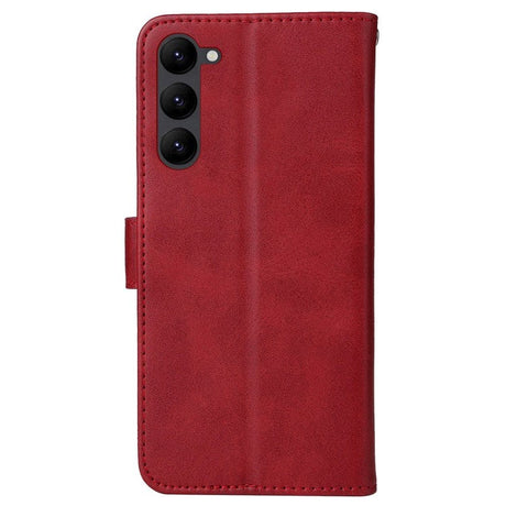 Samsung Galaxy S23 Læder Cover m. Pung og Strop - Rød