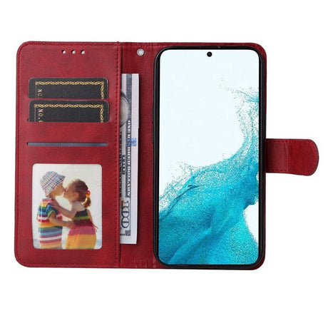 Samsung Galaxy S23 Læder Cover m. Pung og Strop - Rød