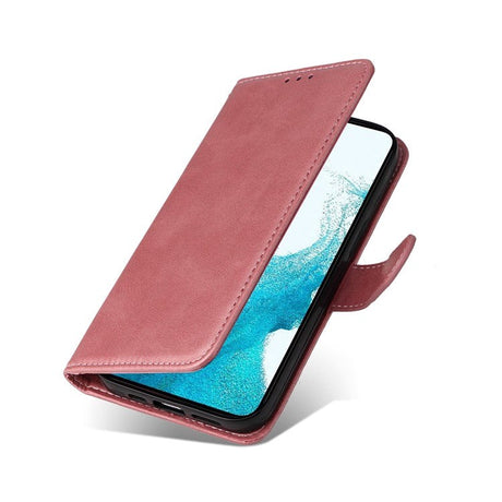 Samsung Galaxy S23 Læder Cover m. Pung og Strop - Lyserød