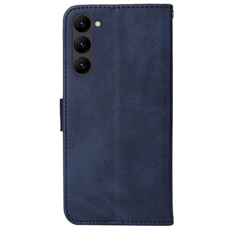 Samsung Galaxy S23 Læder Cover m. Pung og Strop - Blå