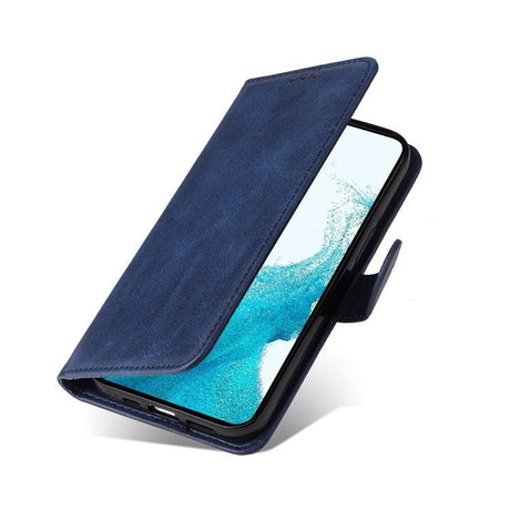 Samsung Galaxy S23 Læder Cover m. Pung og Strop - Blå