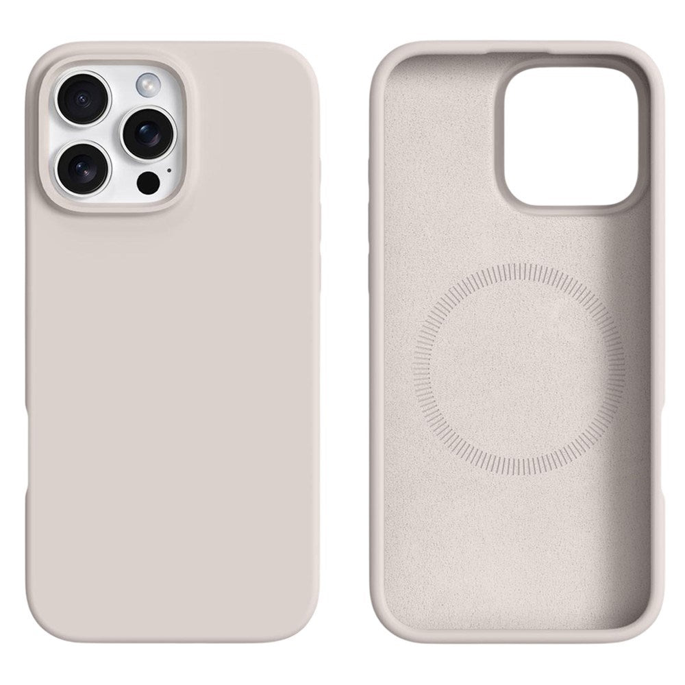 iPhone 16 Pro Max 2-i-1 Silikone & Hård Plast Cover - MagSafe Kompatibel - Beige