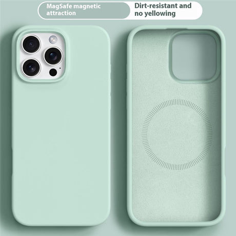 iPhone 16 Pro Max 2-i-1 Silikone & Hård Plast Cover - MagSafe Kompatibel - Lysegrøn