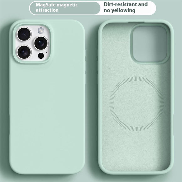 iPhone 16 Pro Max 2-i-1 Silikone & Hård Plast Cover - MagSafe Kompatibel - Lysegrøn