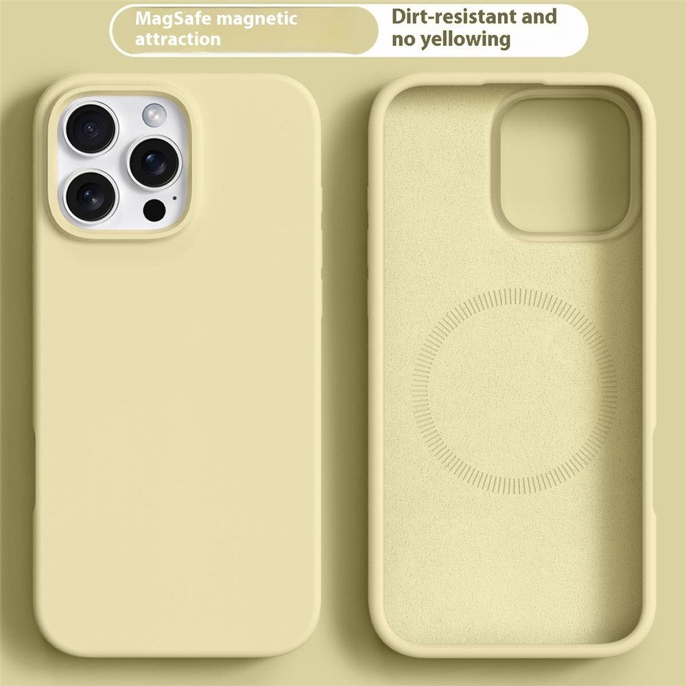 iPhone 16 Pro Max 2-i-1 Silikone & Hård Plast Cover - MagSafe Kompatibel - Gul