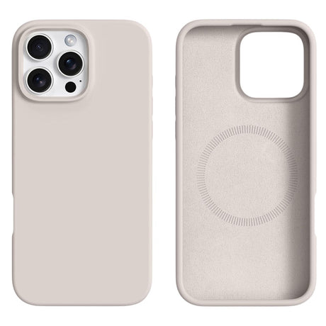 iPhone 16 Pro 2-i-1 Silikone & Hård Plast Cover - MagSafe Kompatibel - Beige