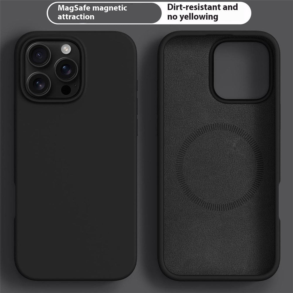 iPhone 16 Pro 2-i-1 Silikone & Hård Plast Cover - MagSafe Kompatibel - Sort
