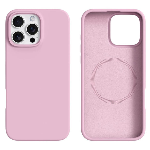 iPhone 16 Pro 2-i-1 Silikone & Hård Plast Cover - MagSafe Kompatibel - Lyserød