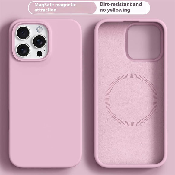 iPhone 16 Pro 2-i-1 Silikone & Hård Plast Cover - MagSafe Kompatibel - Lyserød