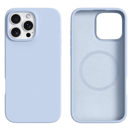 iPhone 16 Pro 2-i-1 Silikone & Hård Plast Cover - MagSafe Kompatibel - Lyseblå
