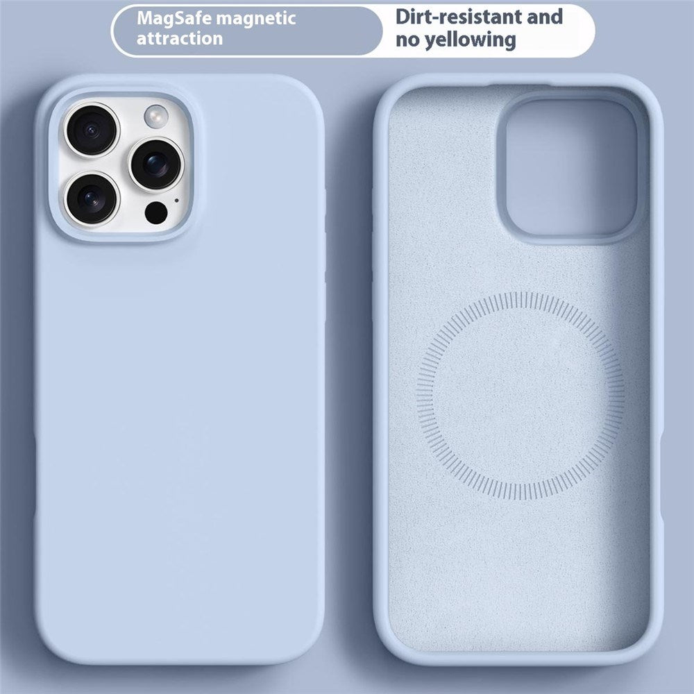iPhone 16 Pro 2-i-1 Silikone & Hård Plast Cover - MagSafe Kompatibel - Lyseblå