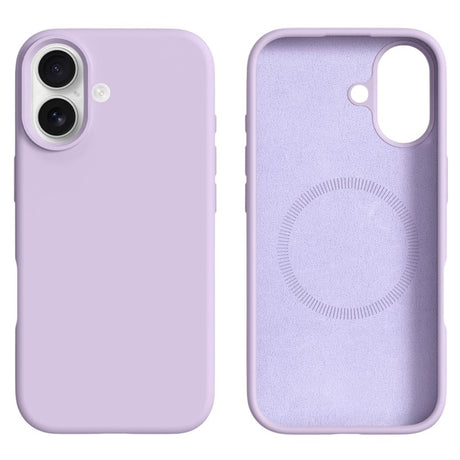 iPhone 16 2-i-1 Silikone & Hård Plast Cover - MagSafe Kompatibel - Lilla