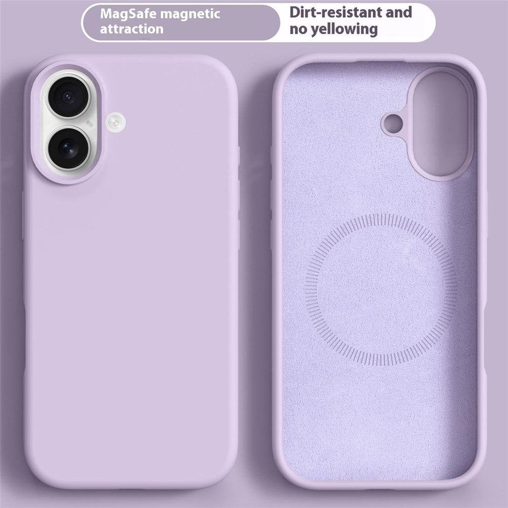 iPhone 16 2-i-1 Silikone & Hård Plast Cover - MagSafe Kompatibel - Lilla
