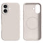iPhone 16 2-i-1 Silikone & Hård Plast Cover - MagSafe Kompatibel - Beige