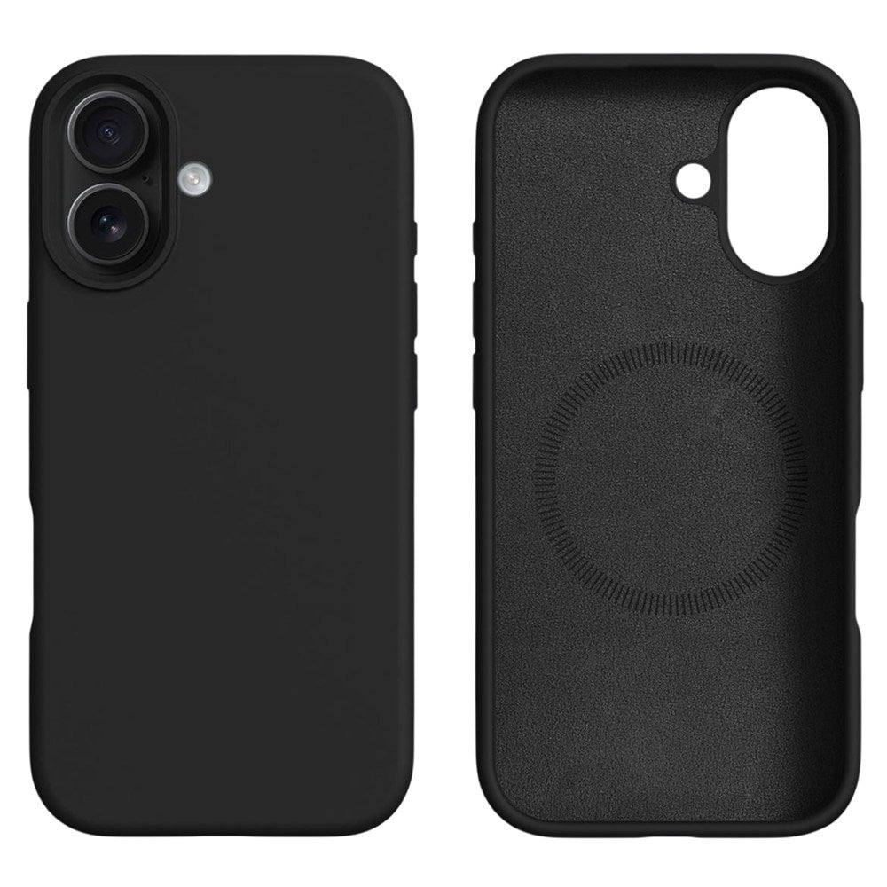 iPhone 16 2-i-1 Silikone & Hård Plast Cover - MagSafe Kompatibel - Sort