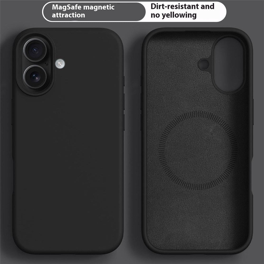 iPhone 16 2-i-1 Silikone & Hård Plast Cover - MagSafe Kompatibel - Sort