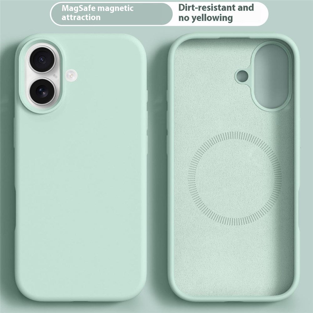 iPhone 16 2-i-1 Silikone & Hård Plast Cover - MagSafe Kompatibel - Lysegrøn