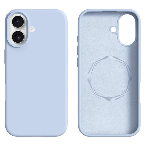 iPhone 16 2-i-1 Silikone & Hård Plast Cover - MagSafe Kompatibel - Lyseblå