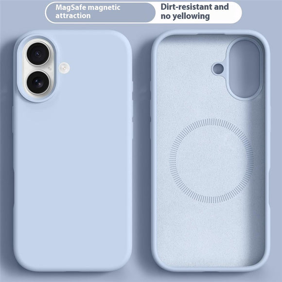 iPhone 16 2-i-1 Silikone & Hård Plast Cover - MagSafe Kompatibel - Lyseblå
