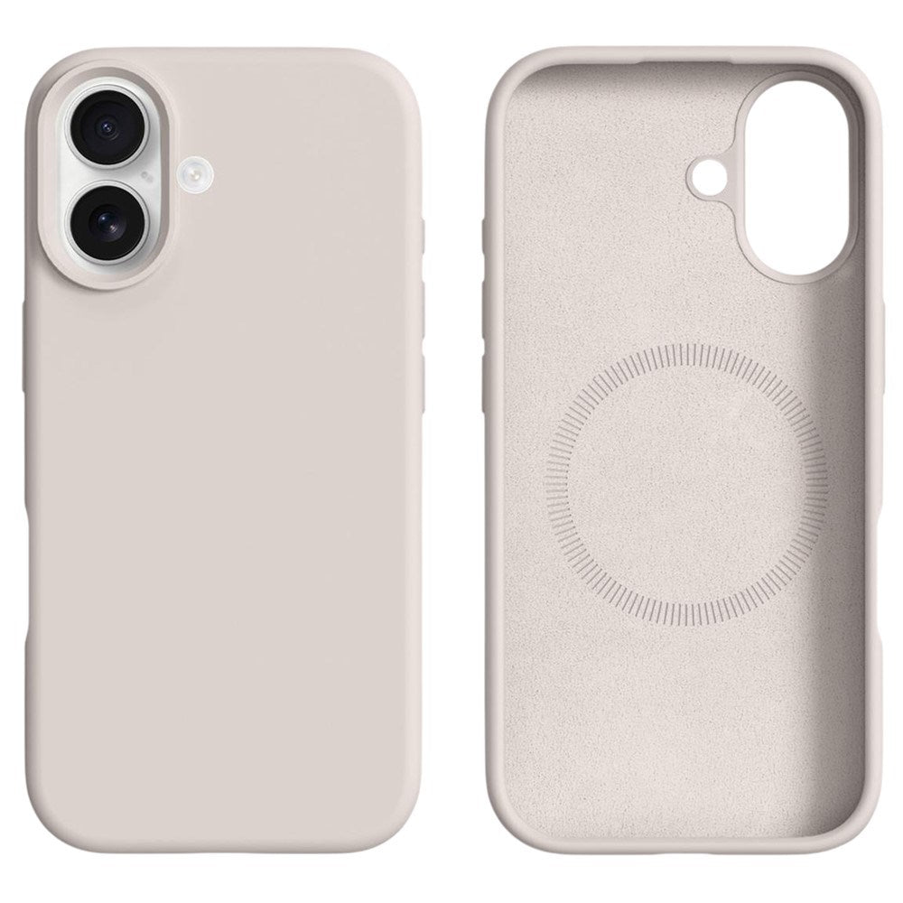 iPhone 17 2-i-1 Silikone & Hård Plast Cover – MagSafe Kompatibelt – Hvid
