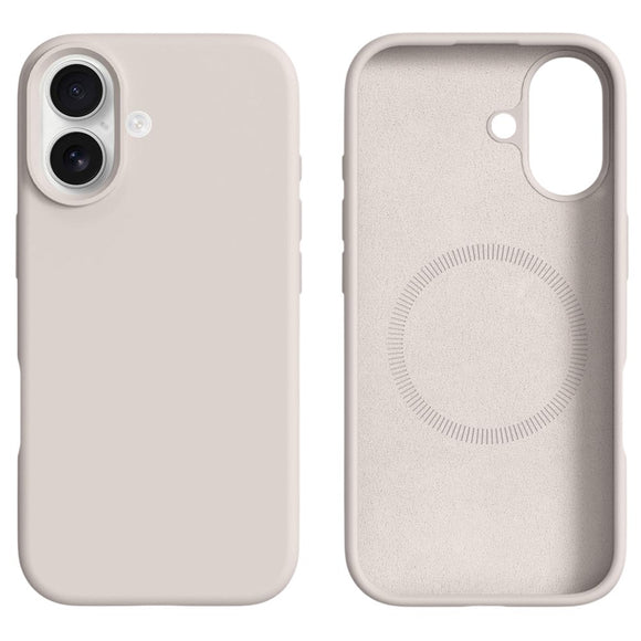 iPhone 17 2-i-1 Silikone & Hård Plast Cover – MagSafe Kompatibelt – Hvid