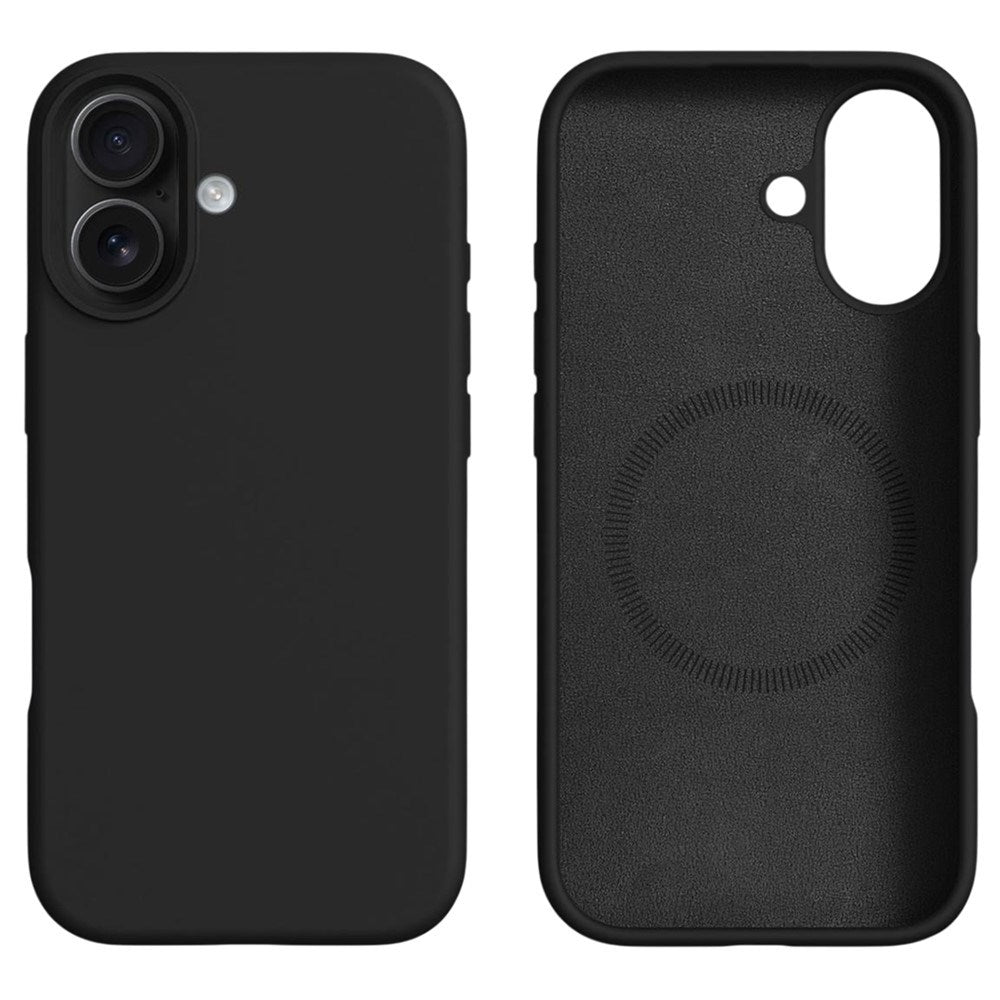 iPhone 17 2-i-1 Silikone & Hård Plast Cover – MagSafe Kompatibelt – Sort