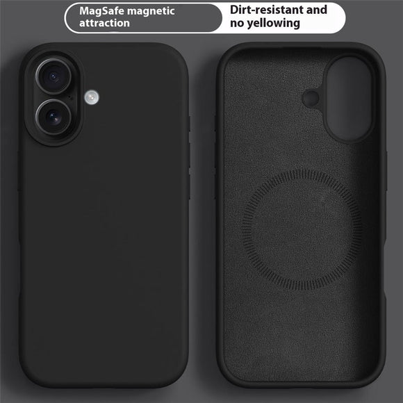 iPhone 17 2-i-1 Silikone & Hård Plast Cover – MagSafe Kompatibelt – Sort