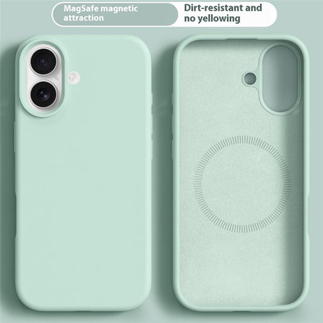 iPhone 17 2-i-1 Silikone & Hård Plast Cover – MagSafe Kompatibelt – Lysegrøn