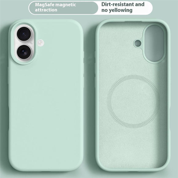iPhone 17 2-i-1 Silikone & Hård Plast Cover – MagSafe Kompatibelt – Lysegrøn