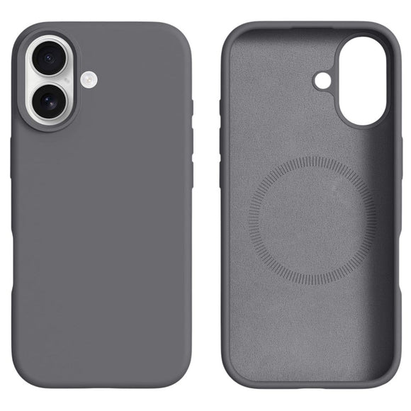 iPhone 17 2-i-1 Silikone & Hård Plast Cover – MagSafe Kompatibelt – Mørkegrå